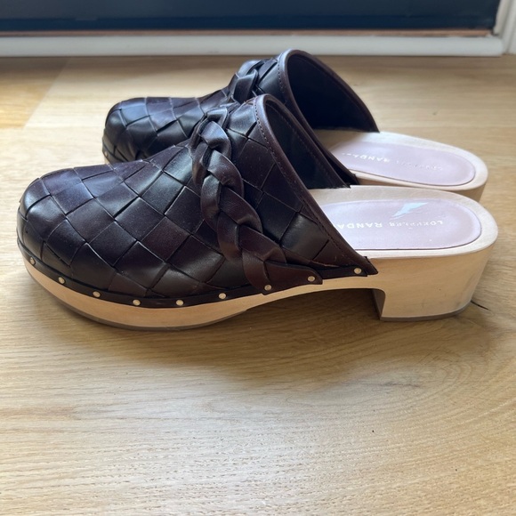 Loeffler Randall Polina Espresso brown woven clogs - Picture 3 of 7